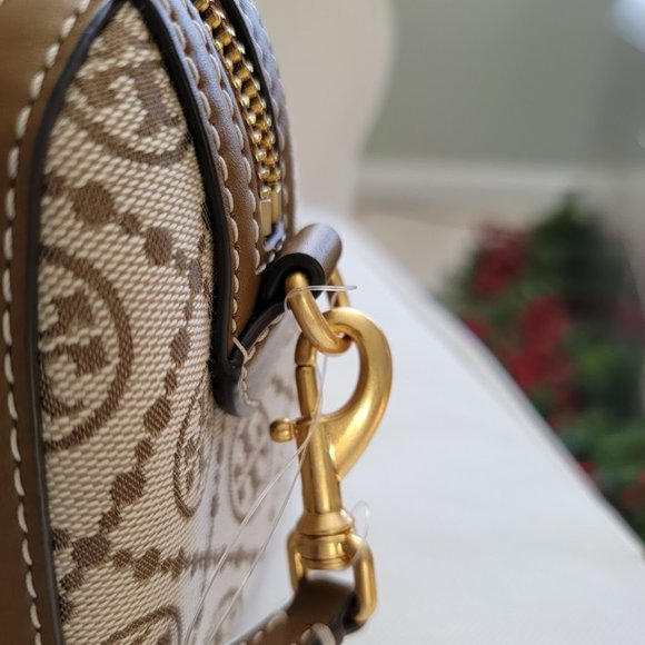 Tory Burch⭐️host pick⭐T Monogram Jacquard Mini Duffle Barrel Crossbody Hazel NWT - Picture 10 of 11